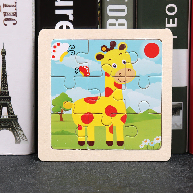 Wood Puzzle With Cute Animals Jigsaw Puzzle Educational Toy Puzzle For Kids