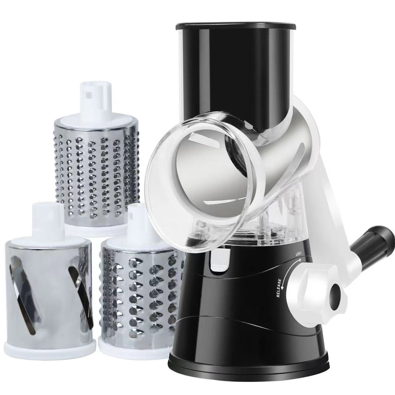 3 In 1 Rotary Cheese Grater Vegetable Slicer