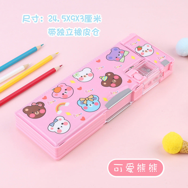 Pop Up Multifunction Pencil Case 【Simple Magnetic Buckle】