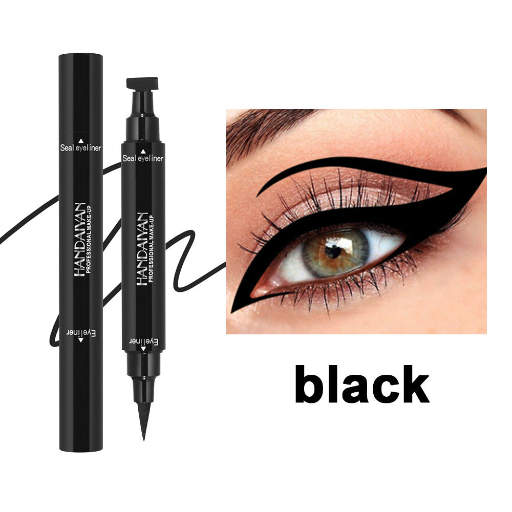 2 In 1 Waterproof Double Head Triangle Stamp Eyeliner