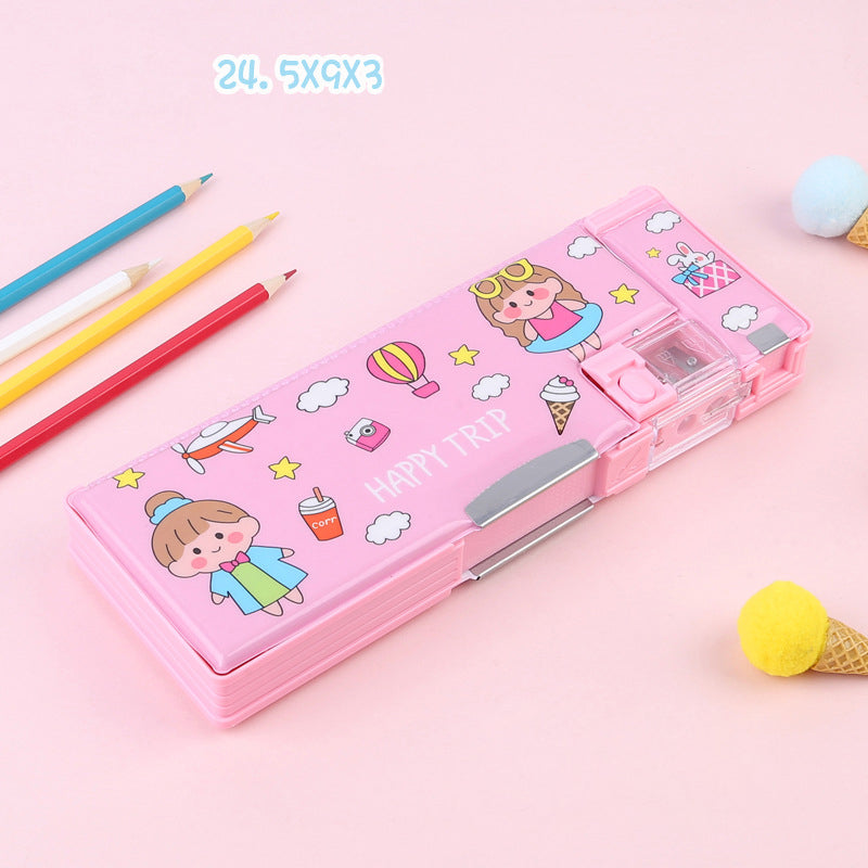 Pop Up Multifunction Pencil Case 【Simple Magnetic Buckle】