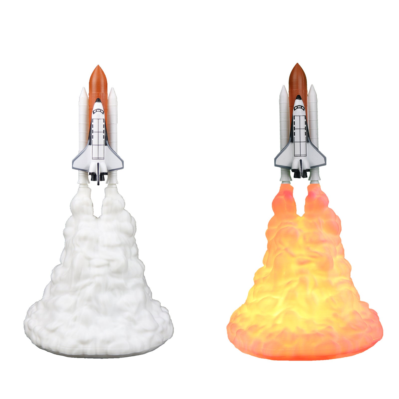 3D Print Rocket Lamp, Space Shuttle Lamp Rechargeable Night Light USB Charging Decoration Lamp