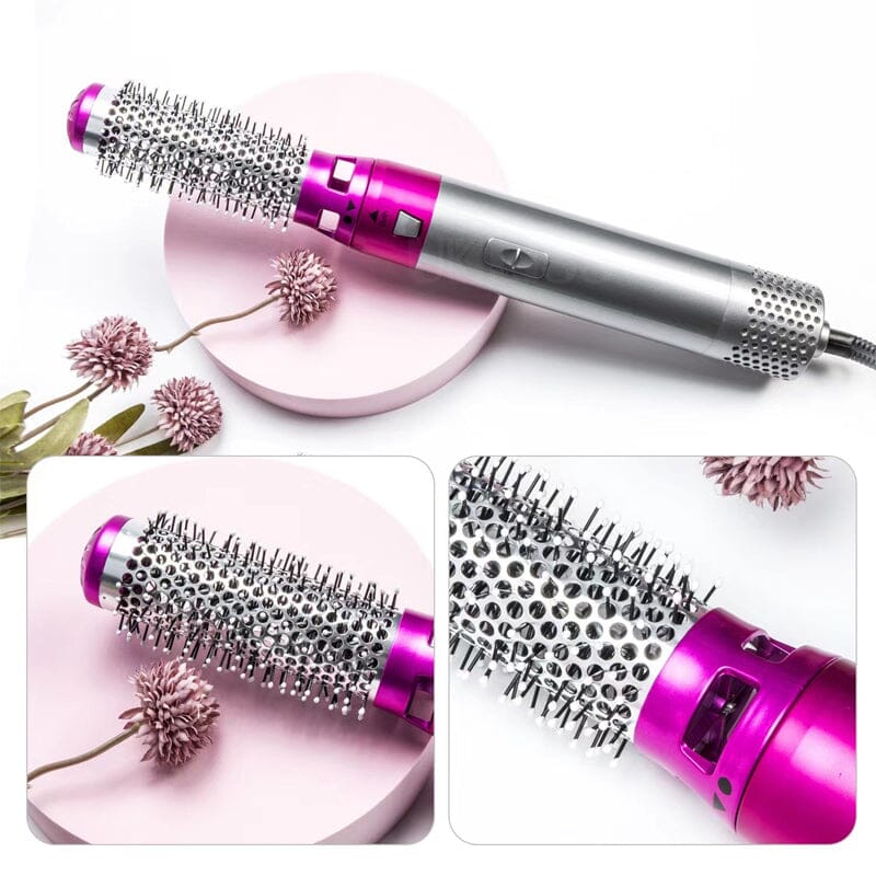 5 IN 1 Hair Dryer Brush Hot Comb Air Volumizer Curler Straightener Curling Style