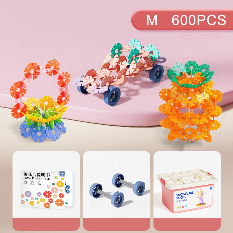 Building Chip Interlocking Disc Construction Blocks Snowflake Blocks