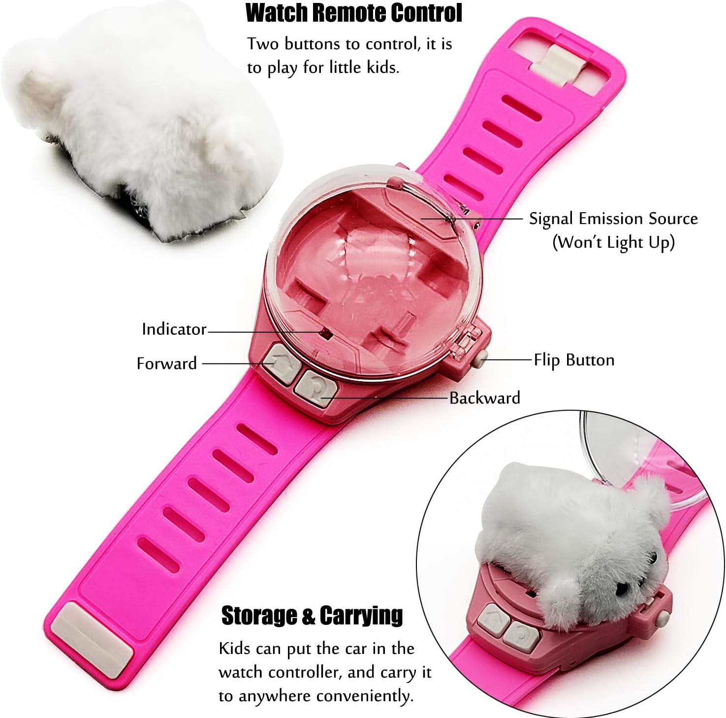 Mini Plush Realistic Animal Toys Watch