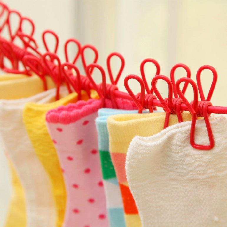 Portable Travel Clothesline With Clips