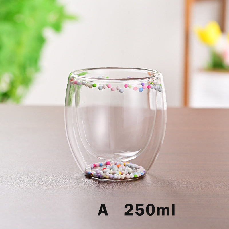 Floral Fusion: Double Wall Glass Cups