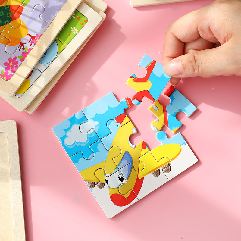 Wood Puzzle With Cute Animals Jigsaw Puzzle Educational Toy Puzzle For Kids