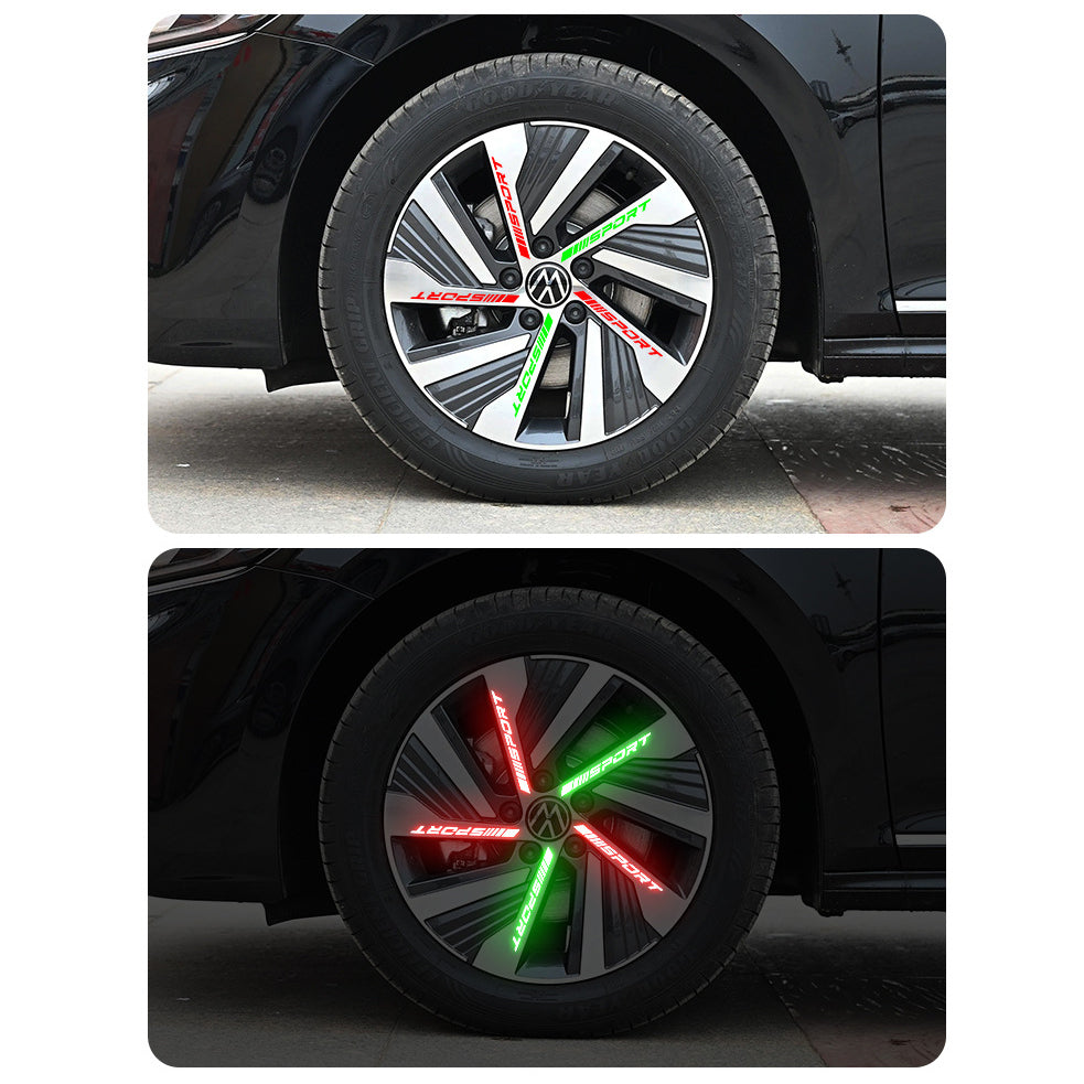 Car Bicycle Reflective Sticker Night Ride Luminous Sticker Reflective Strip Night Ride Accessories Wheel Hub Sticker