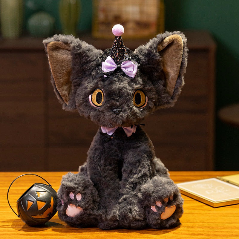 Halloween Cute Curly Devon Cat Plush Toy