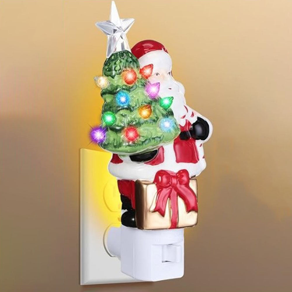 🎅⛄Ceramic Santa And Snowman LED Night Light