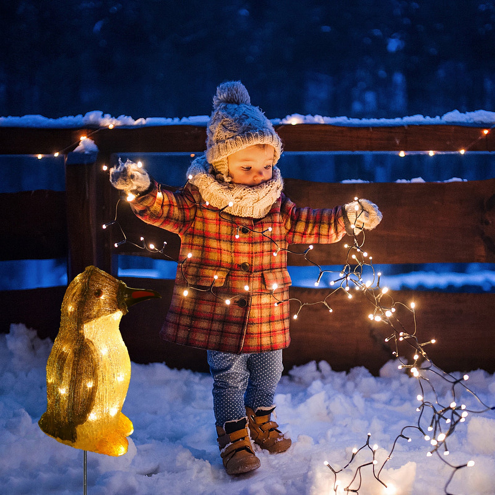 🎅3PCS Christmas Garden Penguin Light