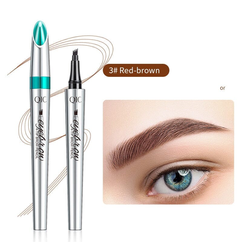 3D Waterproof Microblading Eyebrow Pen 4 Fork Tip Tattoo Pencil(FREE GIFTS)