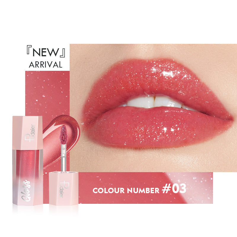 8 Colors Moisturizing Glossy Shimmer Lip Gloss Lightweight Smooth High Pigment Liquid Lipstick Hiding Lip Lines