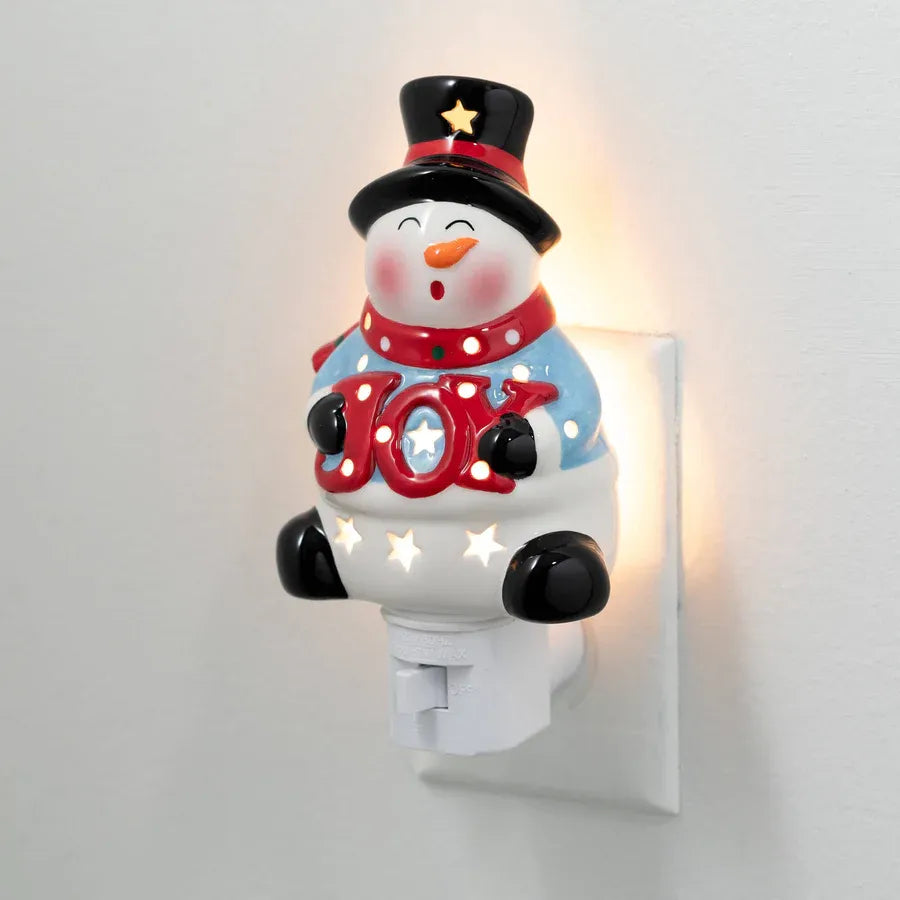 🎅⛄Ceramic Santa And Snowman LED Night Light