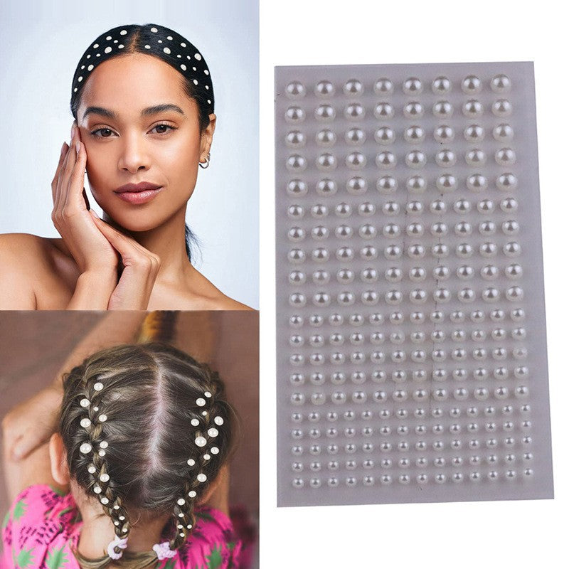 Hair Pearls Stick On Self Adhesive Pearls Stickers Face Pearls Stickers For Hair