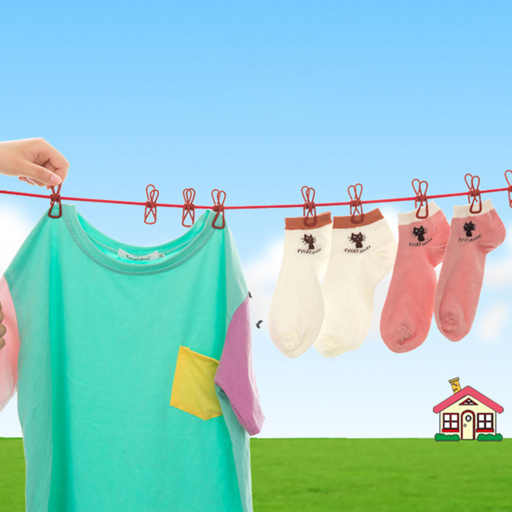 Portable Travel Clothesline With Clips