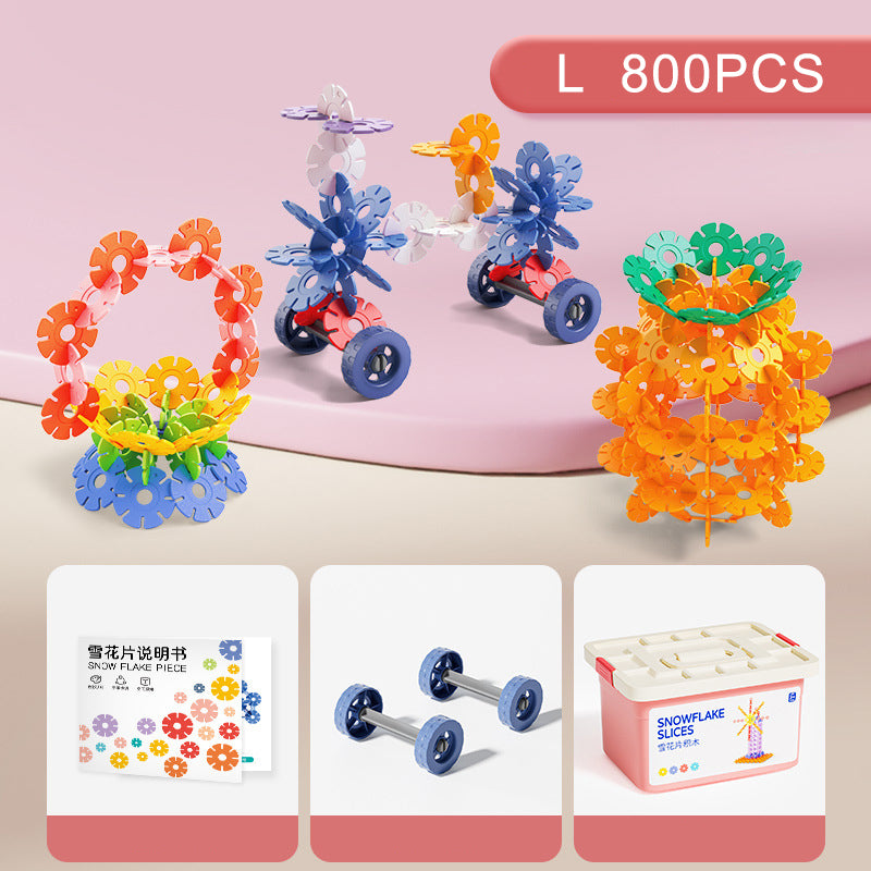 Building Chip Interlocking Disc Construction Blocks Snowflake Blocks