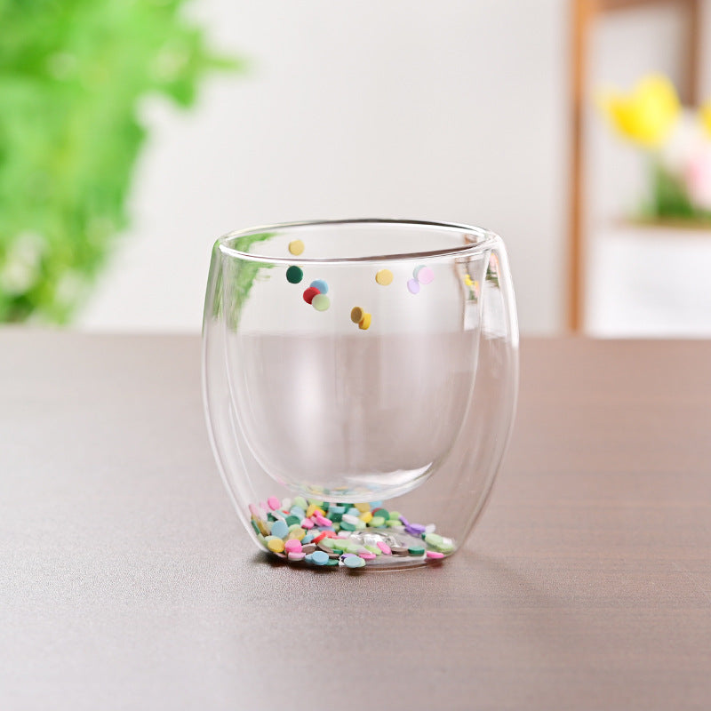 Floral Fusion: Double Wall Glass Cups