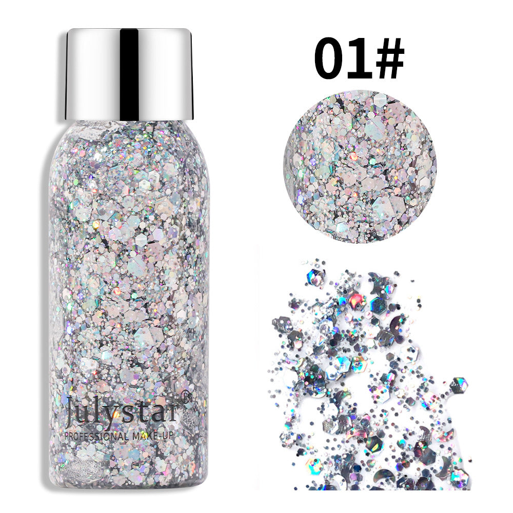 Liquid Eye Shadow Eye Glitter Body Face Glitter Gel Waterproof Long Lasting Art Flash Heart Loose Sequins Cream Festival