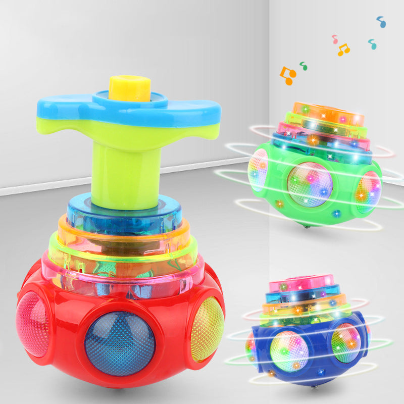 UFO Music Flashing Spinners Toy With Launcher