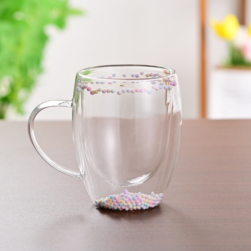 Floral Fusion: Double Wall Glass Cups