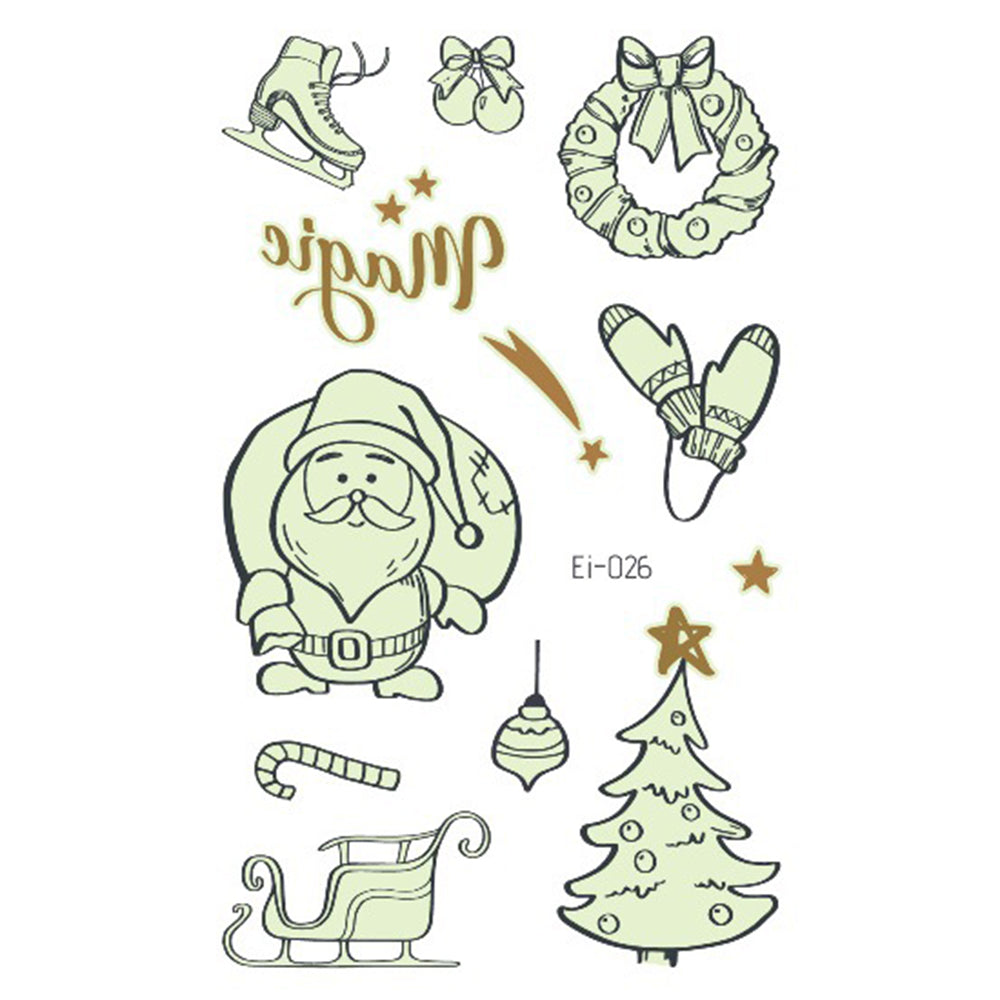 Luminous Christmas Tattoos For Kids