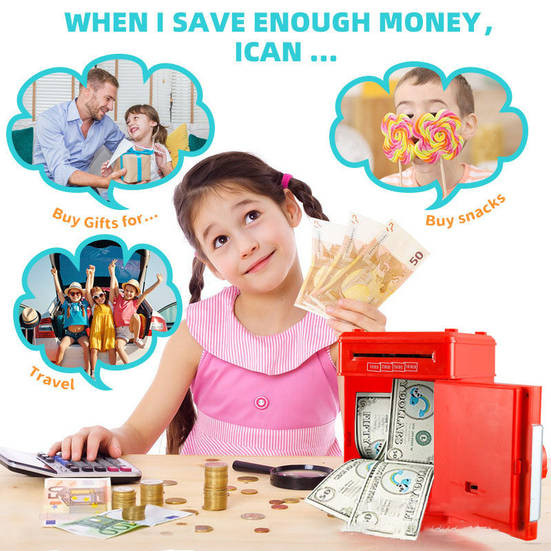 💴ATM Cash Coin Banks Money Saving Box With Password