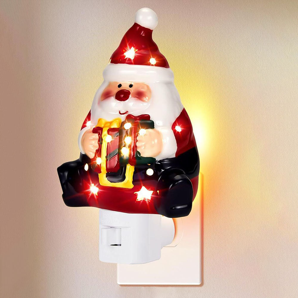 🎅⛄Ceramic Santa And Snowman LED Night Light