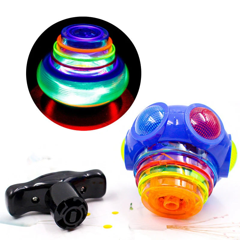 UFO Music Flashing Spinners Toy With Launcher