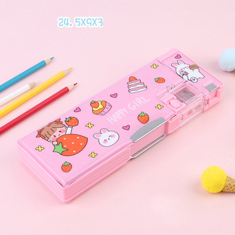 Pop Up Multifunction Pencil Case 【Simple Magnetic Buckle】