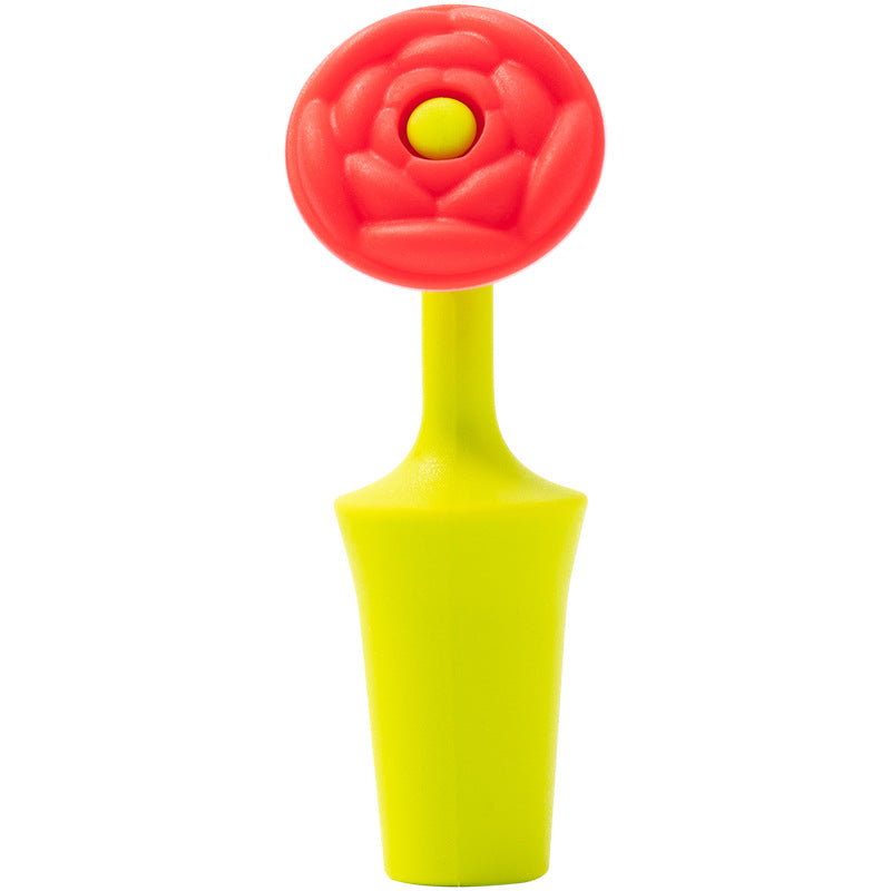 Silicone Flowers Wine Bottle Stopper, Wine Corks Saver Sealer