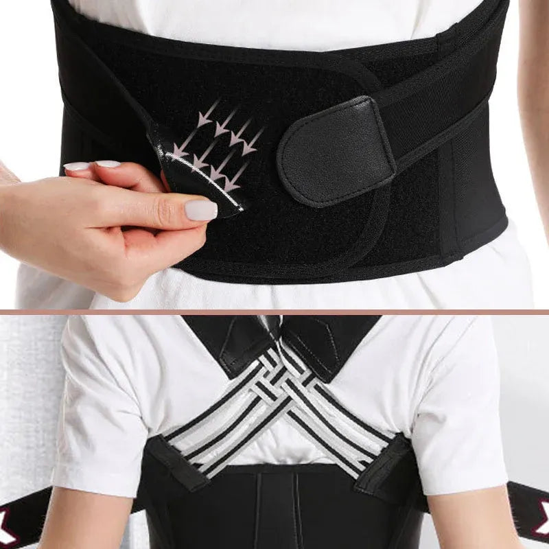 Posture Corrector-Back Brace Providing Pain Relief From Lumbar, Neck, Shoulder, And Clavicle