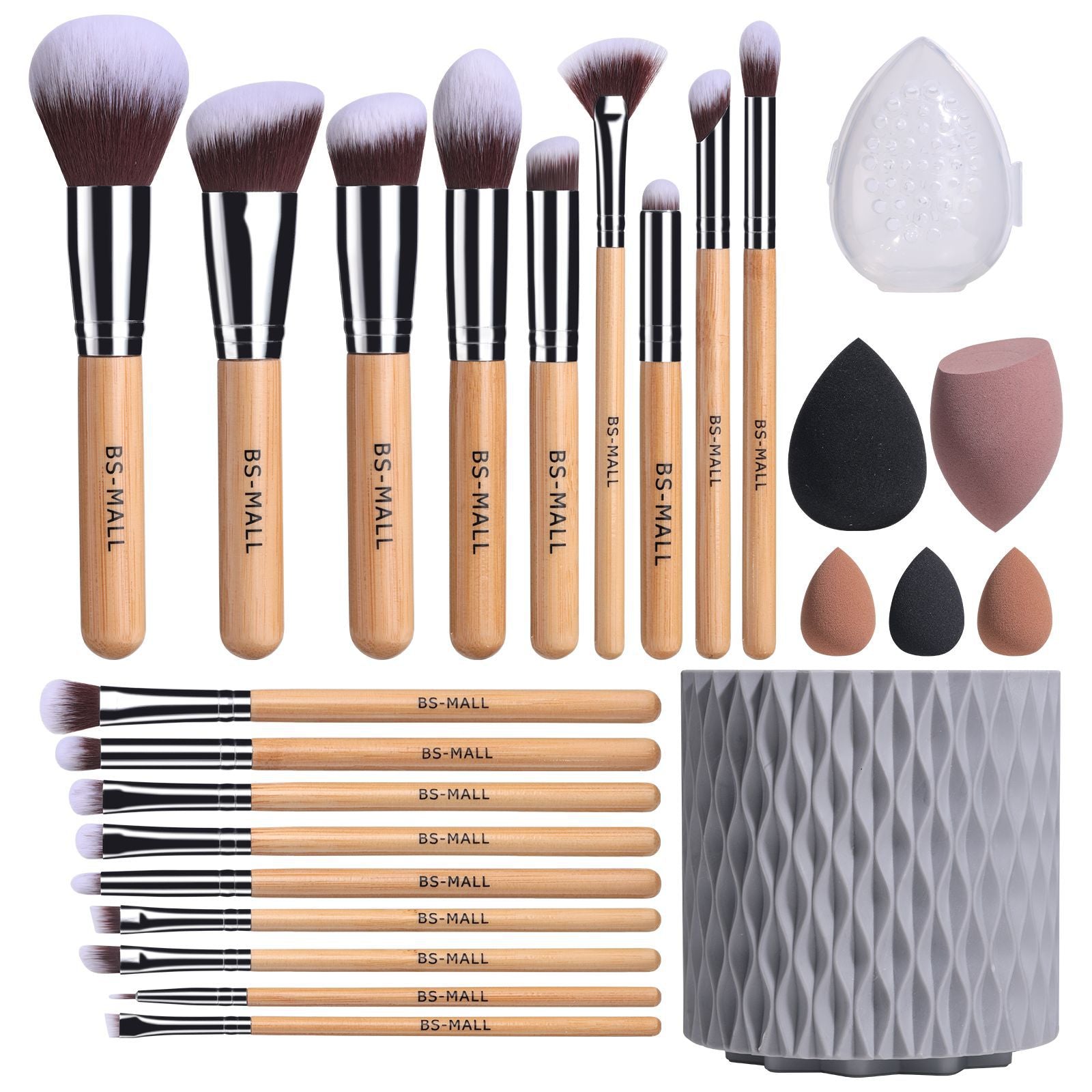 Bs-Mall Premium Makeup Brushes Concealers Synthetic Foundation Powder Eyeshadows 18 Pieces Set