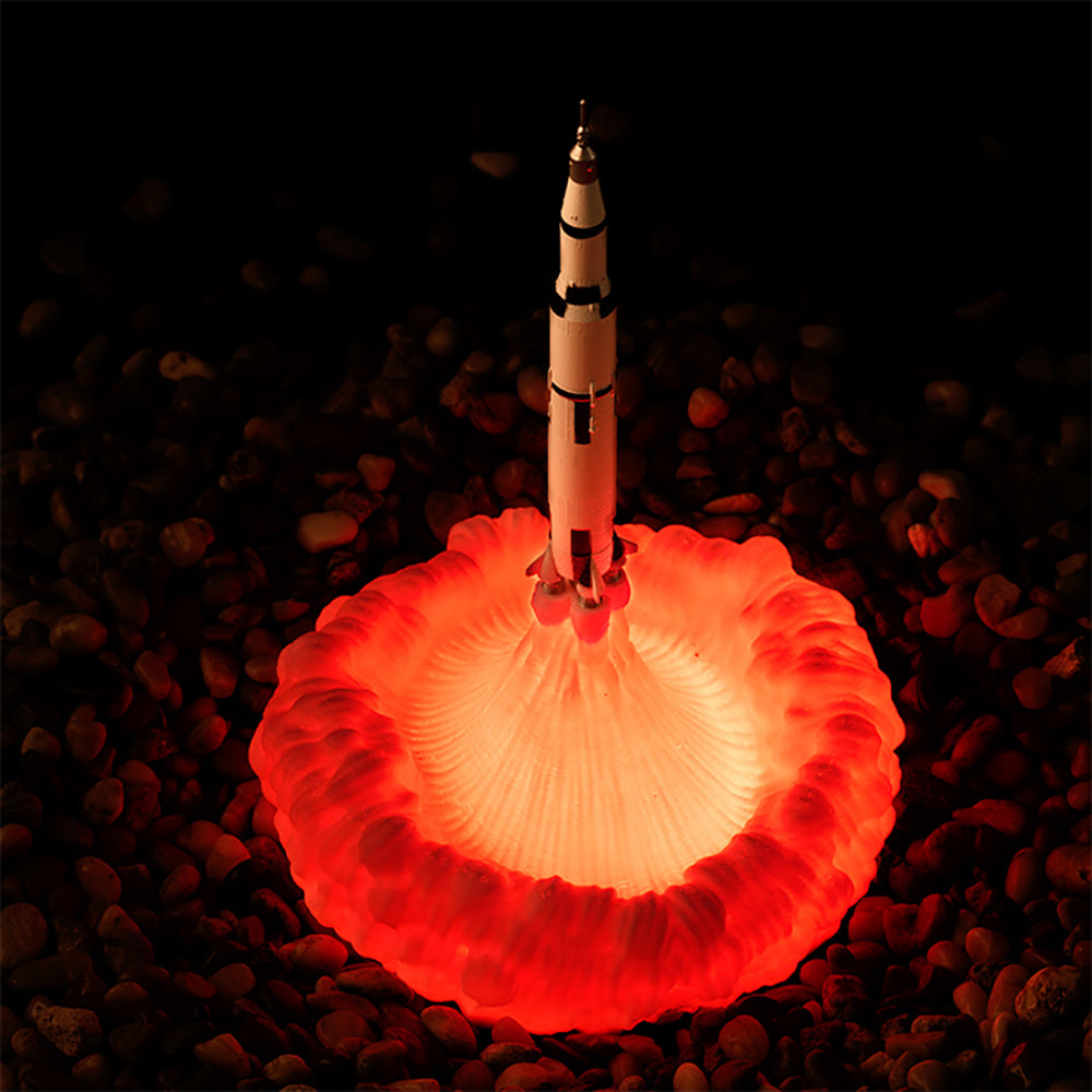 3D Print Rocket Lamp, Space Shuttle Lamp Rechargeable Night Light USB Charging Decoration Lamp