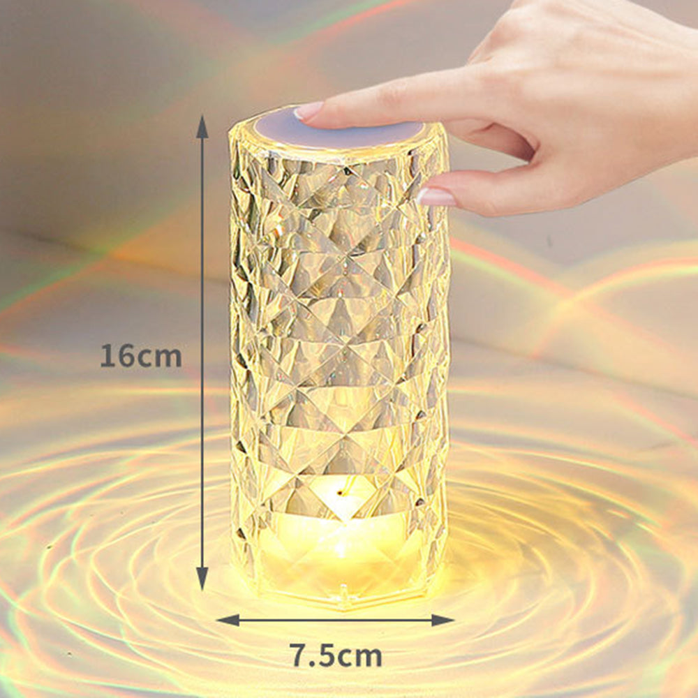 Touching Control Rose Crystal Lamp