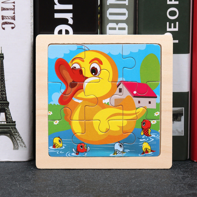 Wood Puzzle With Cute Animals Jigsaw Puzzle Educational Toy Puzzle For Kids