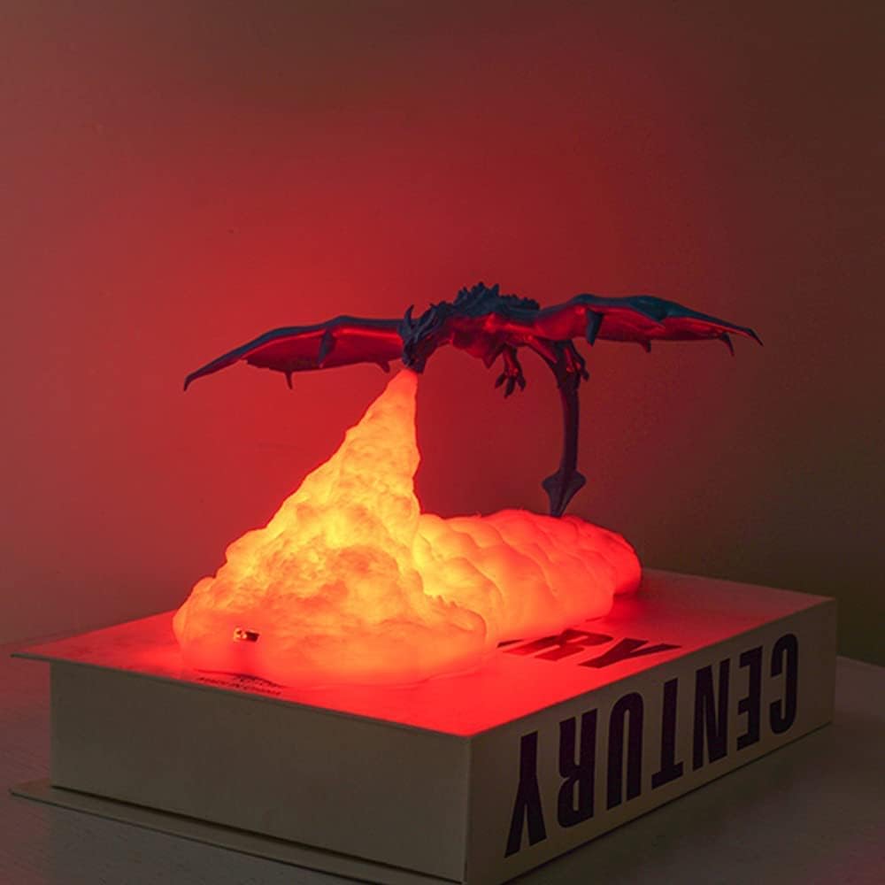 3D Printing Fire Dragon Novel And Exotic Gift Creative Product Decoration Led Night Light