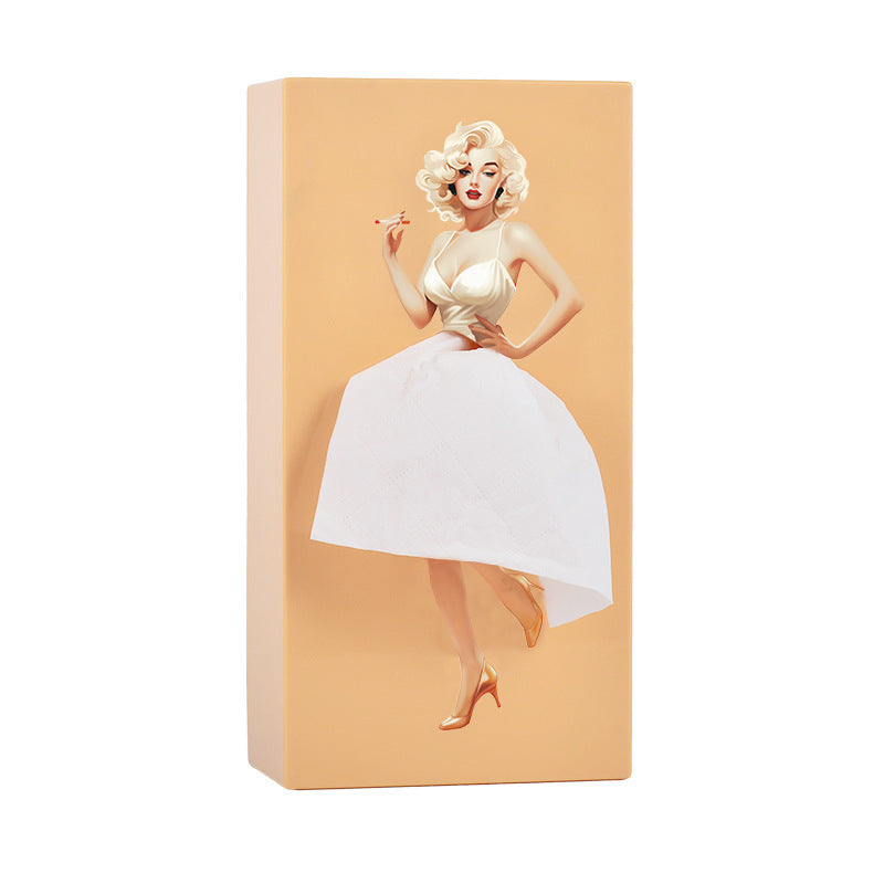 Girl's Long Skirt Tissue Box Holder Skirt Tissue Box Holder Dress Tissue Box Creative Lady Pulling Skirt Tissue Box