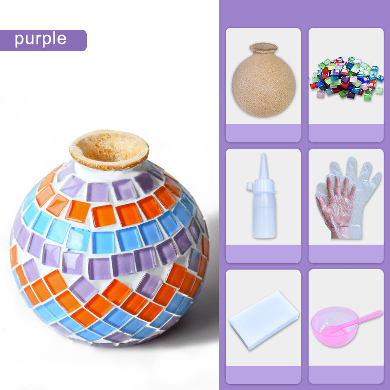 Mosaic Vase Making Material For DIY Hobbies