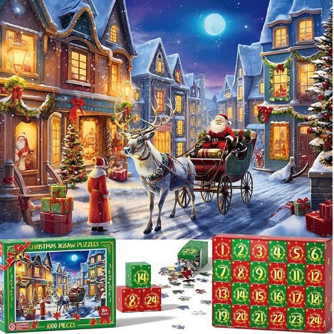 Christmas Advent Calendar Jigsaw Puzzle 1000pcs/1008pcs