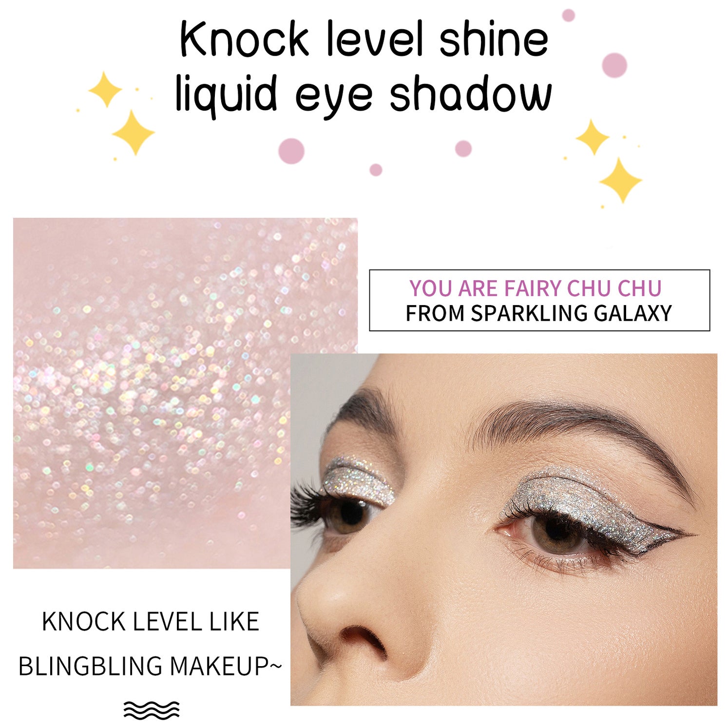 Liquid Glitter Eyeshadow, 3g Diamond Shimmer Eyeshadow Long Lasting Lightweight Quick-Drying Eye Shadow