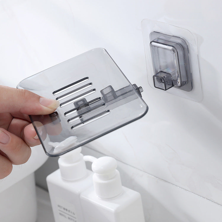 Punch-Free Transparent Drainable Soap Holder