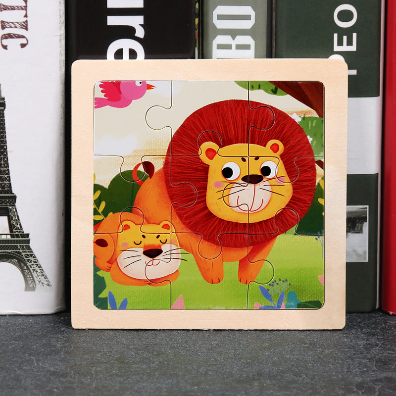 Wood Puzzle With Cute Animals Jigsaw Puzzle Educational Toy Puzzle For Kids