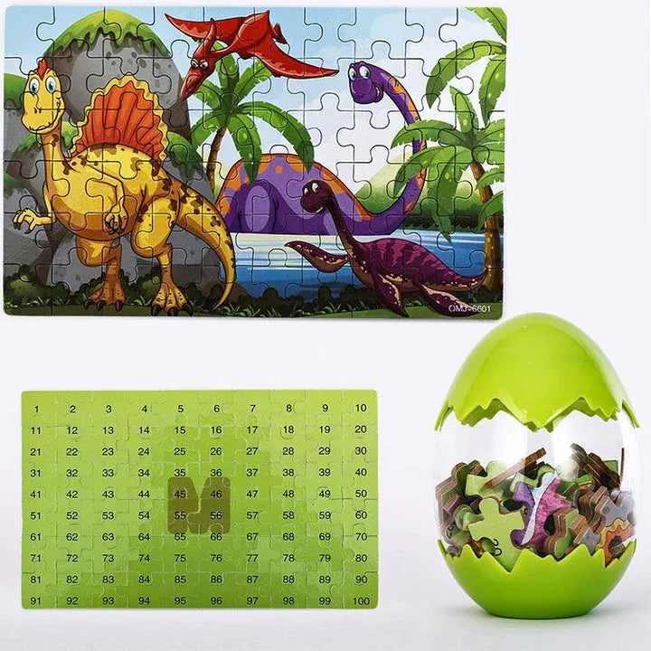 🦕🦖Wooden Dinosaur Puzzle (60 Pieces)