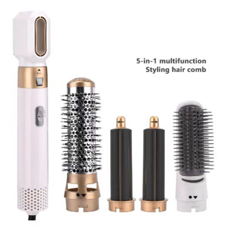 5 IN 1 Hair Dryer Brush Hot Comb Air Volumizer Curler Straightener Curling Style