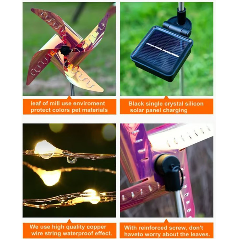 Garden Solar Windmill Light