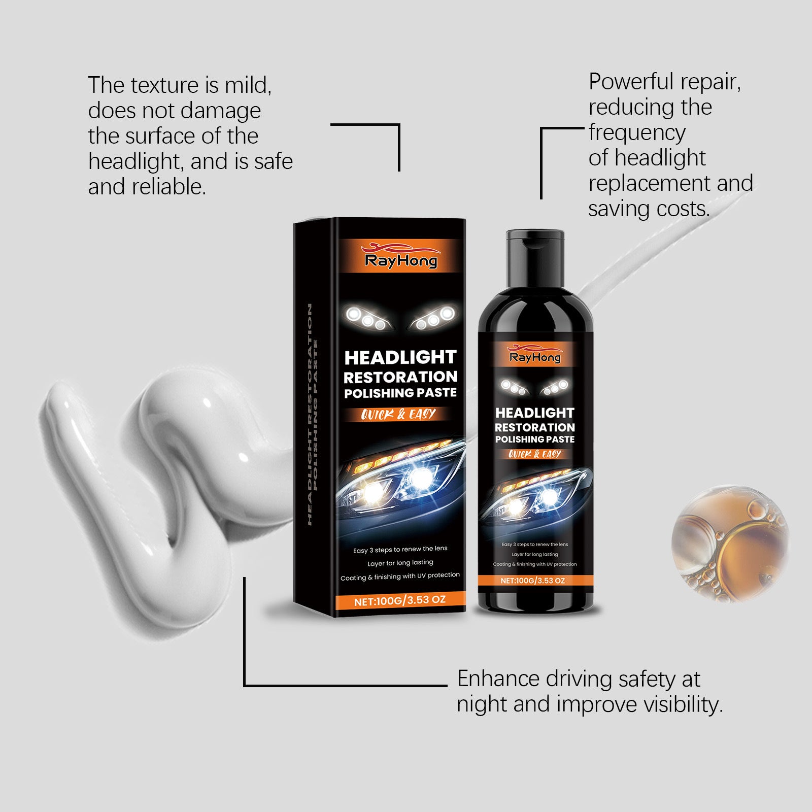 Car Headlight Polishing Agent