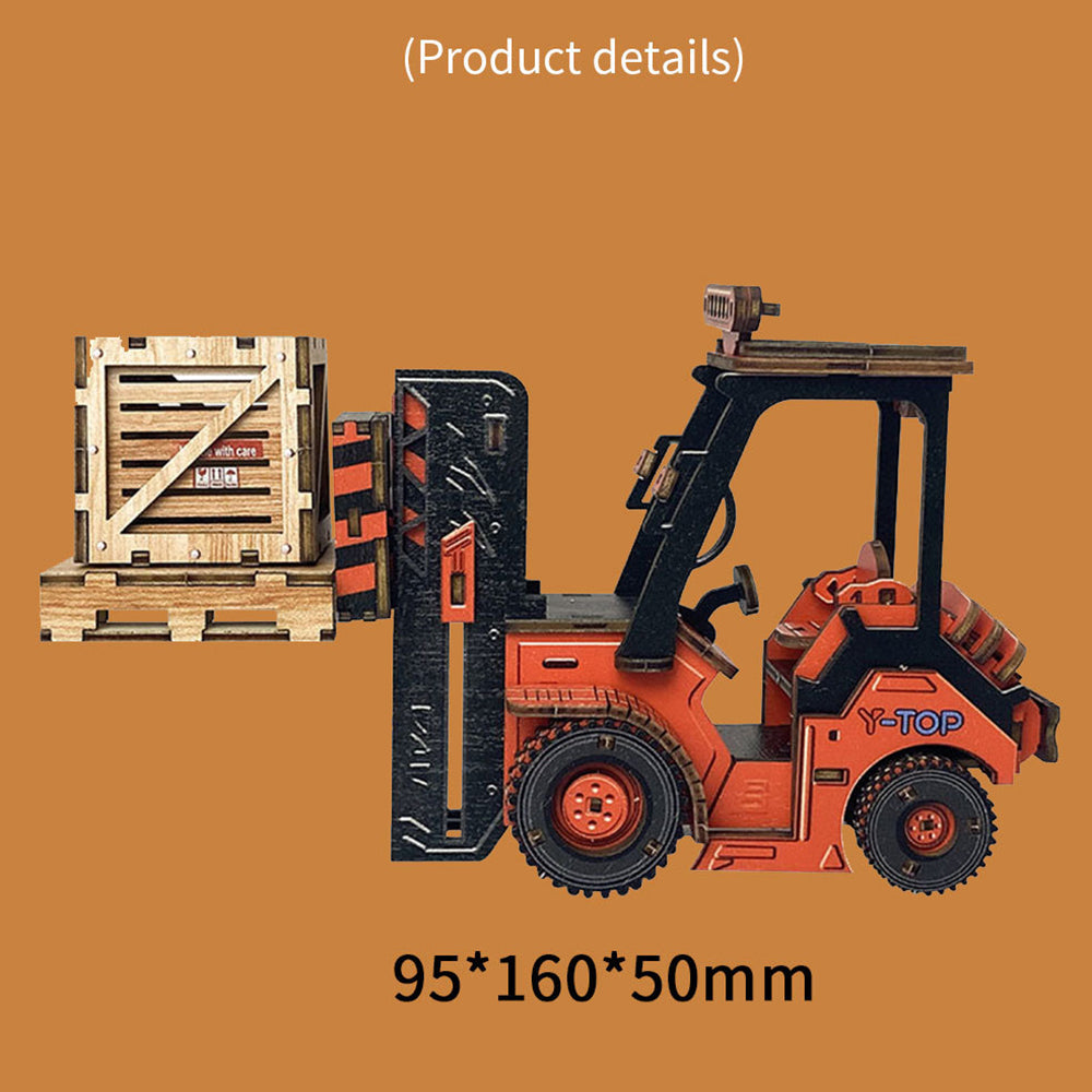 Wooden Simulation DIY Factory Forklift Model