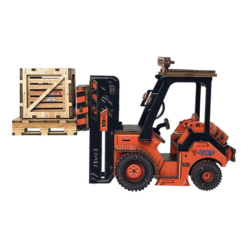 Wooden Simulation DIY Factory Forklift Model